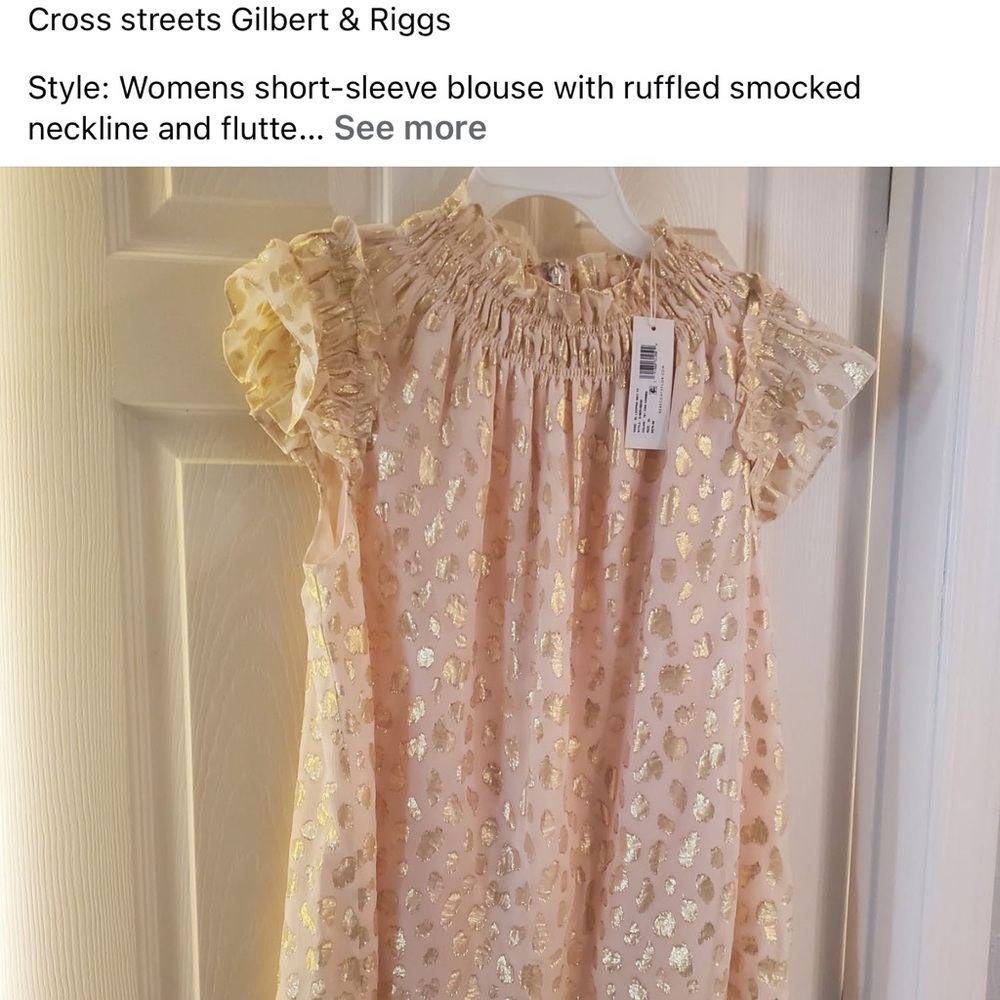 Gold and blush blouse